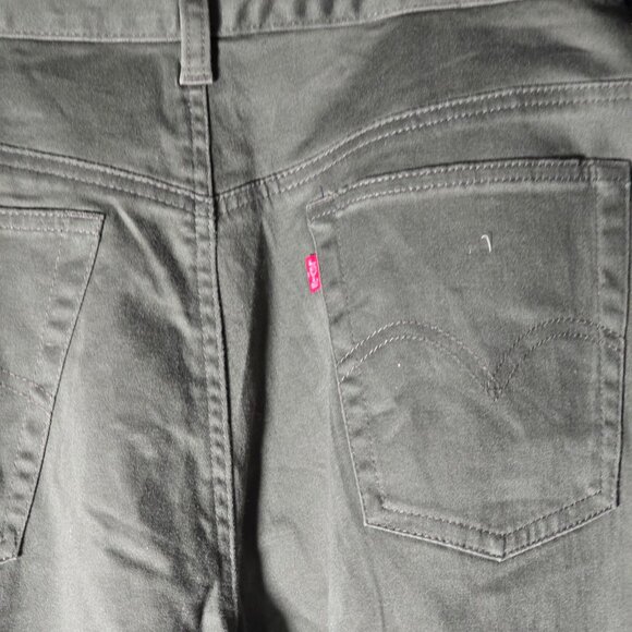 Levi’s 512 Slim Fit Women’s Pants Olive Green Size 14 Red Tab Y2K Stretch - Picture 9 of 10